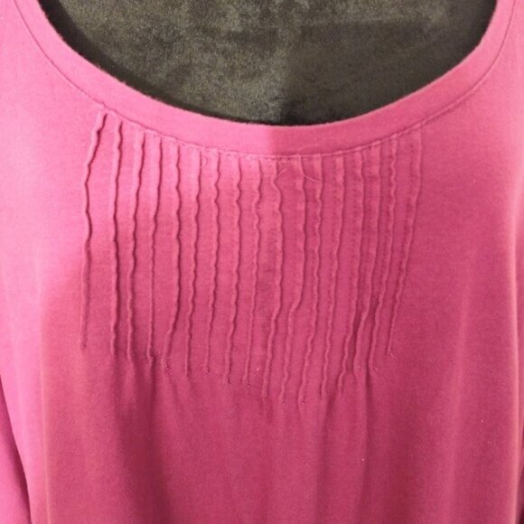 ROUTE 66 PURPLE TOP-SIZE: 3X W/RIBBED DESIGN FRONT NECKLINE AREA - Picture 2 of 5